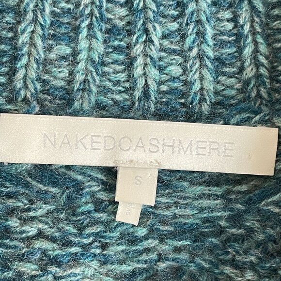 Nakedcashmere Womens Small 100% Cashmere Cable Knit Mock Neck Pullover Sweater - Picture 5 of 11